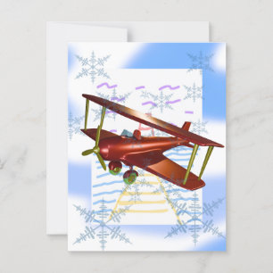 Cartão Postal Farol Pier Biplane Ondas Azuis