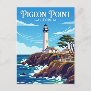 Cartão Postal Farol Pigeon Point EUA