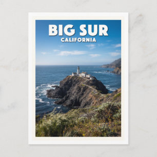 Cartão Postal Farol Point Sur Big Sur Califórnia Viagem