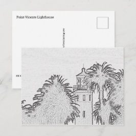 Cartão postal - Farol Point Vicente para colorir