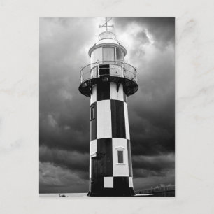 Cartão Postal Farol Preto E Branco