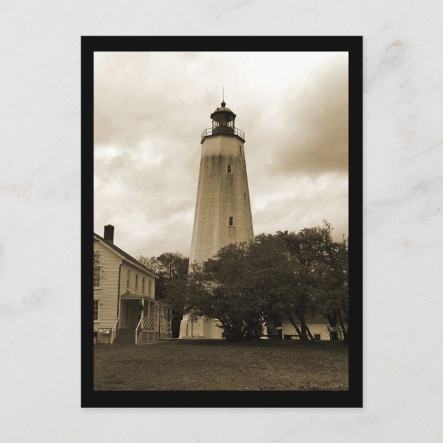 Cartão Postal Farol Sandy Hook (Frente)