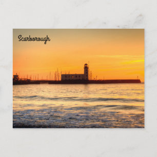 Cartão Postal Farol Scarborough