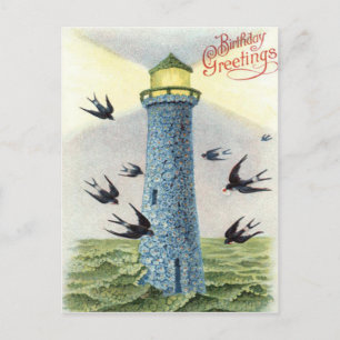 Cartão Postal Farol Songbird Não Me Esqueças