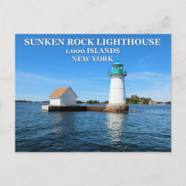 Cartão Postal Farol Sunken Rock, Nova Iorque