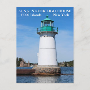 Cartão Postal Farol Sunken Rock, Nova Iorque