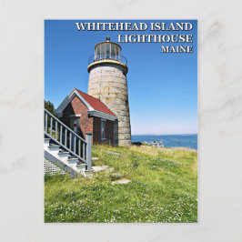 Cartão Postal Farol Whitehead Island, Cartão-postal Maine
