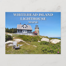 Cartão Postal Farol Whitehead Island, Cartão-postal Maine