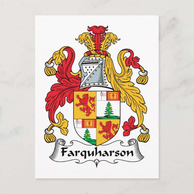 Cartão Postal Farquharson Family Crest (Frente)