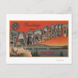 Cartão Postal Farragut, Idaho - Cenas com Letras Grandes