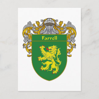 Cartão Postal Farrell Casaco de Armas (Mantled)