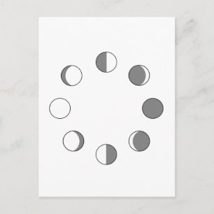 CARTÃO POSTAL FASES DA LUA