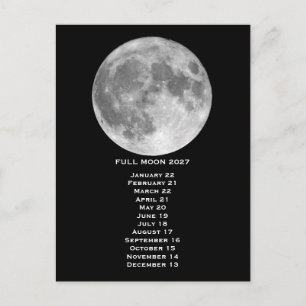 Cartão Postal Fases da Lua Cheia 2027