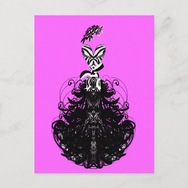 Cartão Postal Fashion diva Escolher Cores Personalizadas do Cart (Frente)