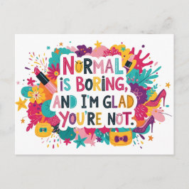 Cartão Postal Fashion Glamour Makeup Statement Quote Design