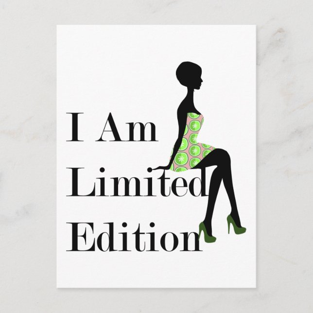 Cartão Postal Fashion Silhouette I Am Limited Edition Cote (Frente)