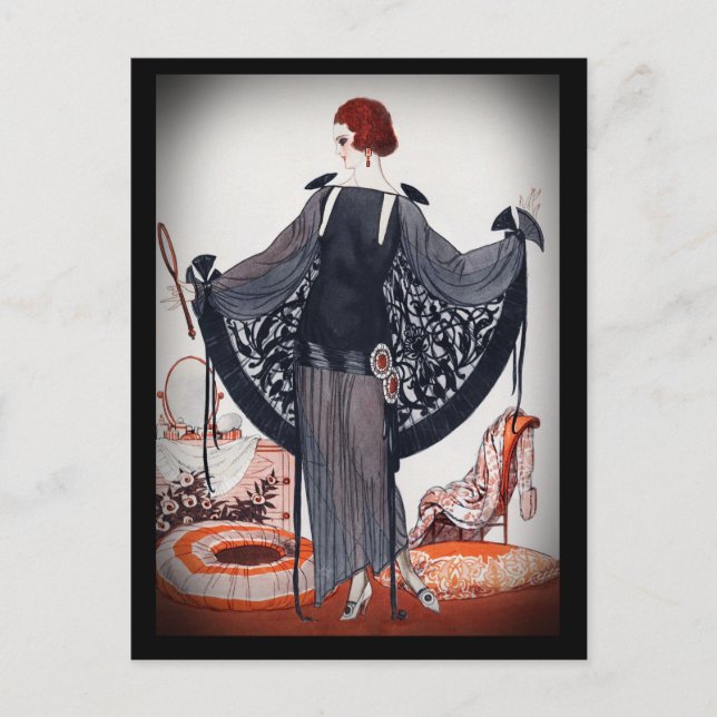 Cartão Postal Fashionista Diva Roaring Twties (Frente)