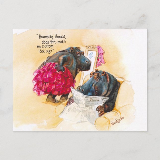 Cartão Postal Fat hippo (Frente)