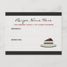 Cartão Postal Fatia da Placa de Receita de Bolo