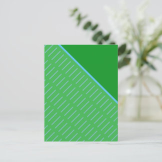 Cartão Postal Fatia do design abstrato verde 2