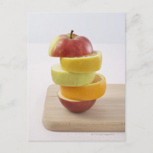 Cartão Postal Fatias de Fruta empilhadas