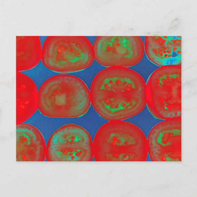 Cartão Postal Fatias de tomate (Frente)