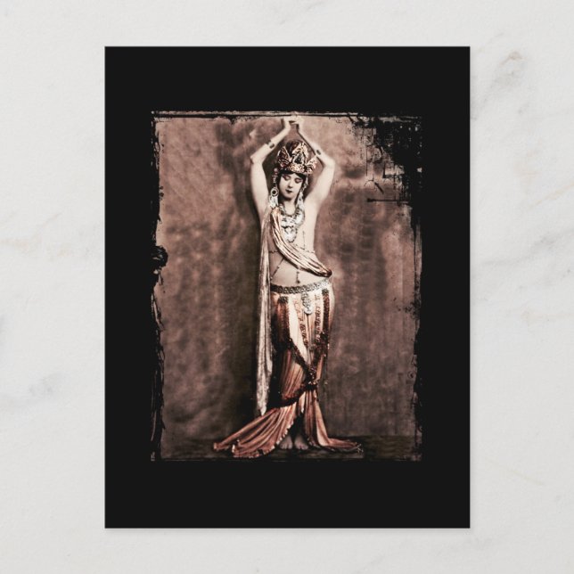 Cartão Postal Fato de Dançarina do Ventre Mata Hari (Frente)