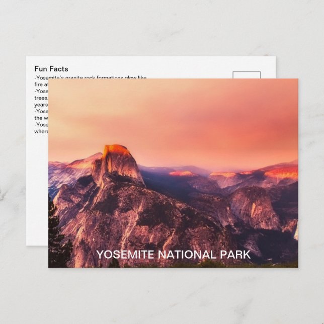 Cartão Postal Fatos Divertidos - Parque Nacional Yosemite (Frente/Verso)