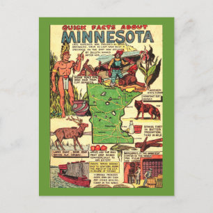 Cartão Postal Fatos Rápidos Sobre Minnesota