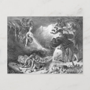 Cartão Postal Fausto e Mephistopheles nas Bruxas''