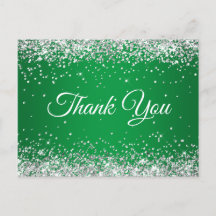 Faux Sparkasse Silver Glitter Verde Brilhante Obri