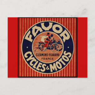 Cartão Postal Favorecer ciclos e motores