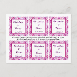 Cartão Postal Favorecer Etiquetas Magenta Purple Formal Star Pat