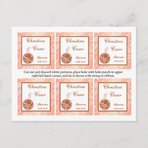 Cartão Postal Favorecer Etiquetas Rosa castanho na Flor Floral R