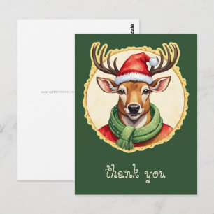 Cartão Postal Favoritos de Natal de Animais Engraçados - Veado 2