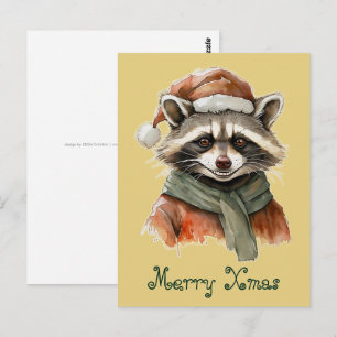 Cartão Postal Favoritos de Natal dos Animais Engraçados - Guaxin