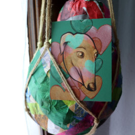 Cartão Postal Fawn Color Greyhound Adoção Art Greyhounds