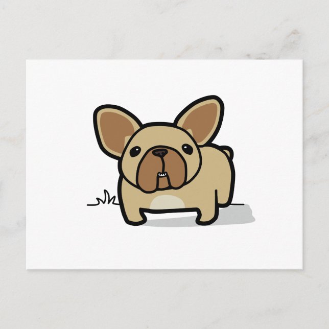 Cartão Postal Fawn Frenchie (Frente)