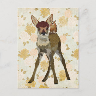 Cartão postal FAWN & OWL