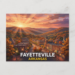 Cartão Postal Fayetteville Arkansas Ozark Cinematográfico
