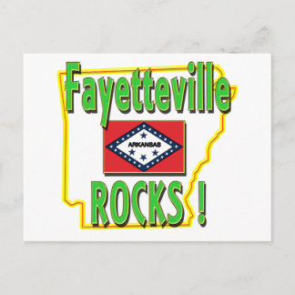 Cartão Postal Fayetteville Rocks! (verde)