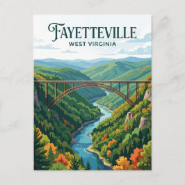 Cartão Postal Fayetteville Virgínia Ocidental