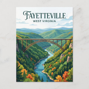Cartão Postal Fayetteville Virgínia Ocidental