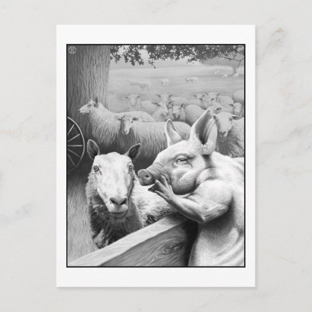 Cartão Postal Fazenda animal - Squealer (Frente)