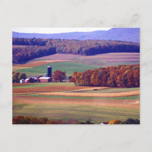 Cartão Postal Fazenda da Pensilvânia no outono