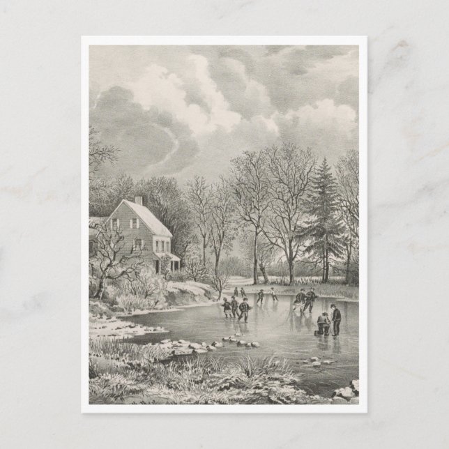 Cartão Postal Fazenda de inverno antecipado (Frente)