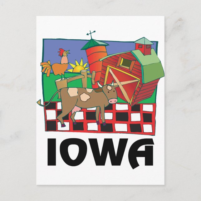 Cartão Postal Fazenda de Iowa (Frente)
