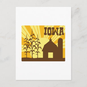 Cartão Postal Fazenda de Iowa Corn