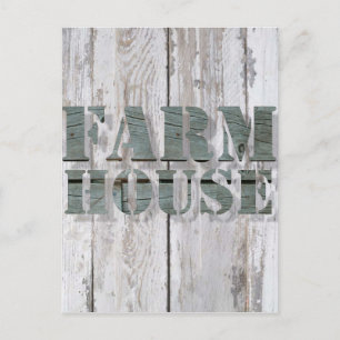 Cartão Postal fazenda de madeira branca para oeste