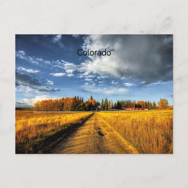 Cartão Postal Fazenda do Colorado no outono (Frente)